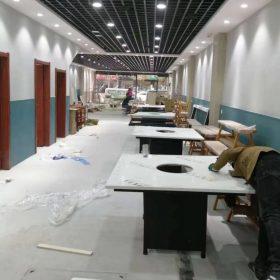 咸陽涇陽火鍋店卡座沙發(fā)火鍋?zhàn)腊惭b完成