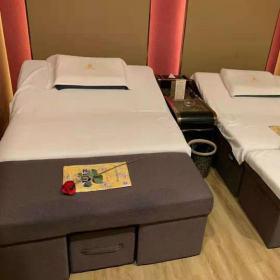 咸陽清水灣足道會所定做足浴沙發(fā)床圓滿交付